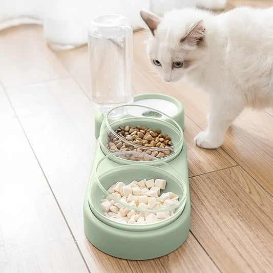 Double Feeder Bowl For Dog & Cat