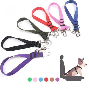 Pet Dog Cat Car Seat Belt For Accessories Goods Animals Adjustable Harness Lead Leash Small Medium Travel Clip French Bulldog